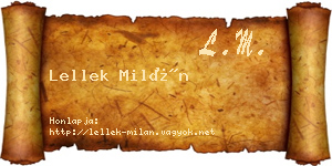 Lellek Milán névjegykártya